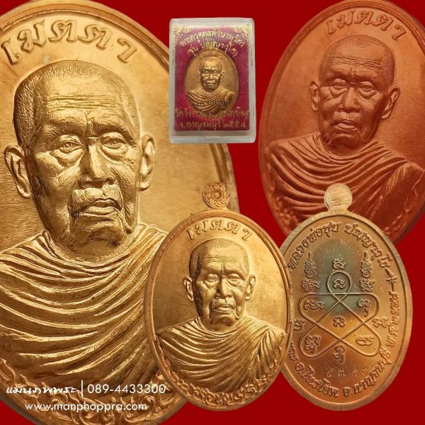 เหรียญเมตตาหลวงพ่อชุบ วัดวังกระแจะ จ.กาญจนบุรี ปี 2558